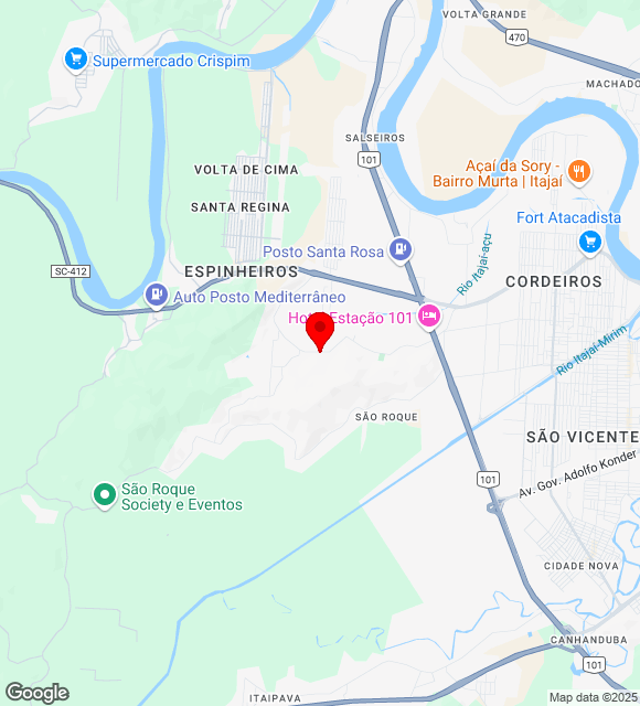 Mapa da localização