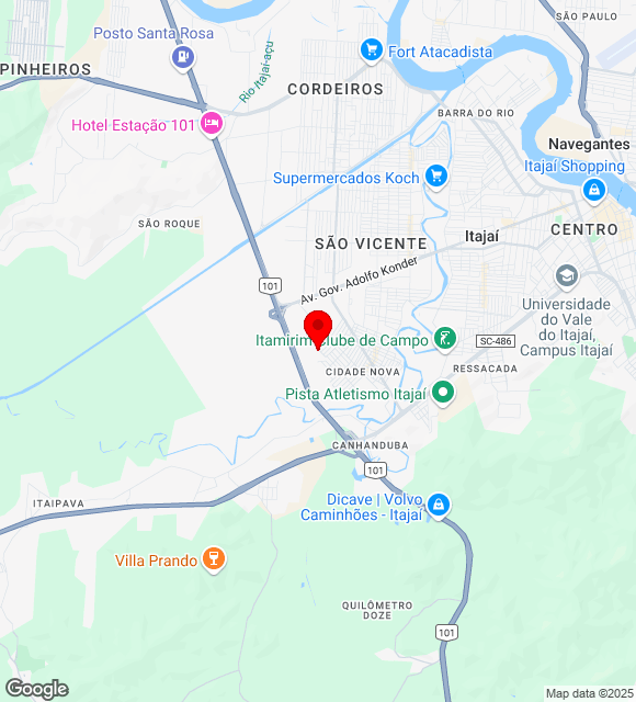 Mapa da localização