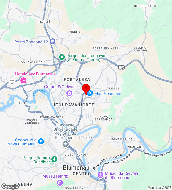 Mapa da localização