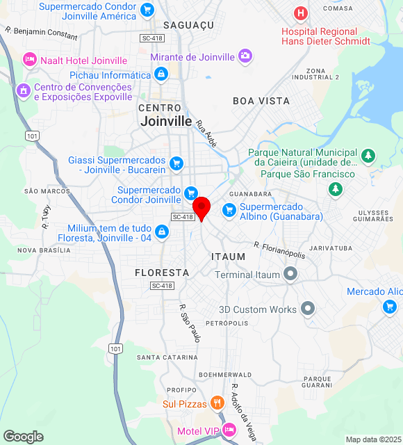 Mapa da localização