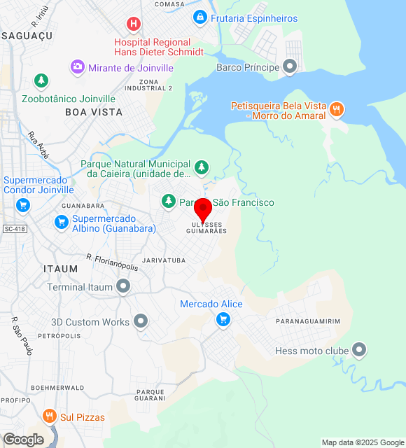 Mapa da localização