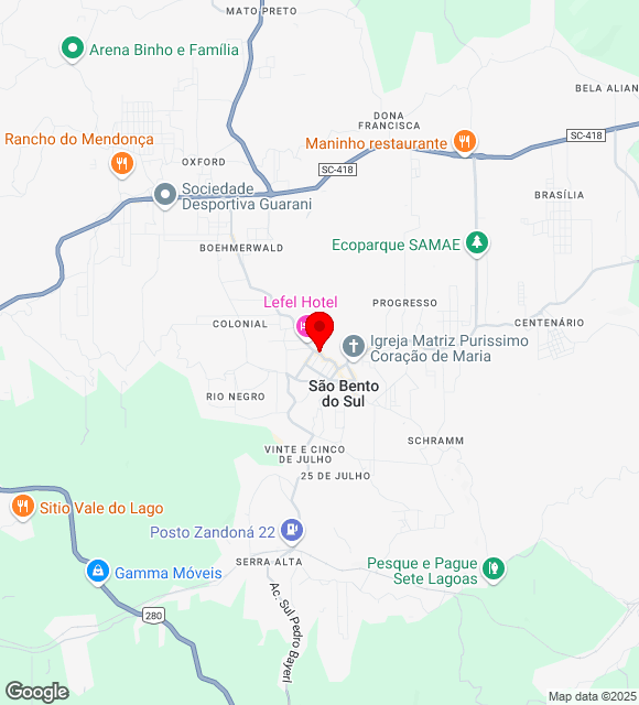 Mapa da localização
