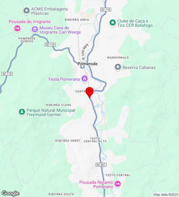 Mapa da localização