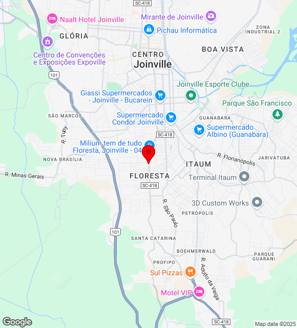 Mapa da localização