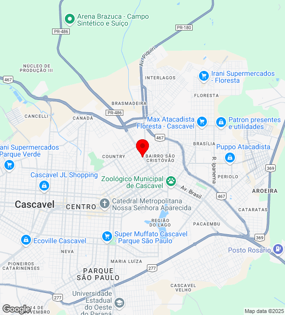 Mapa da localização