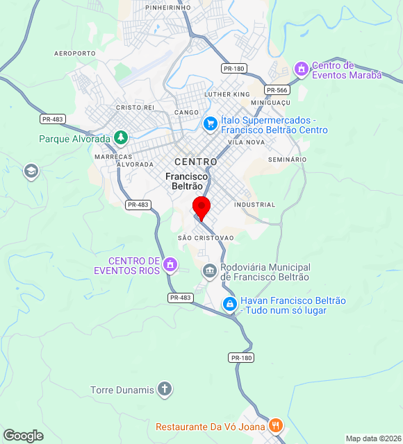 Mapa da localização