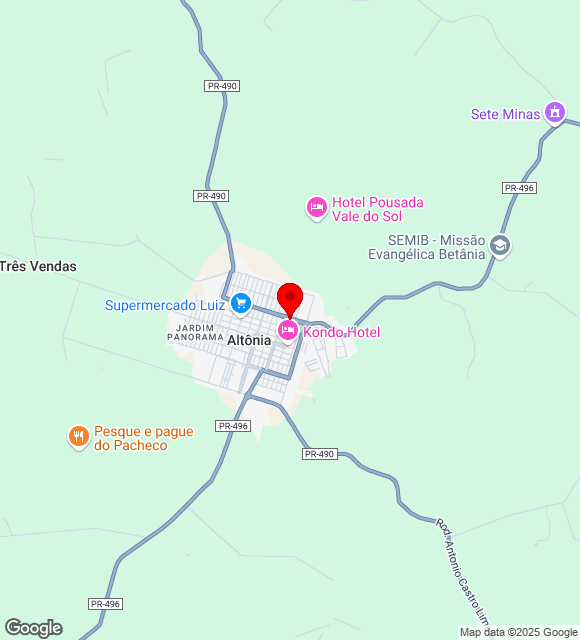 Mapa da localização