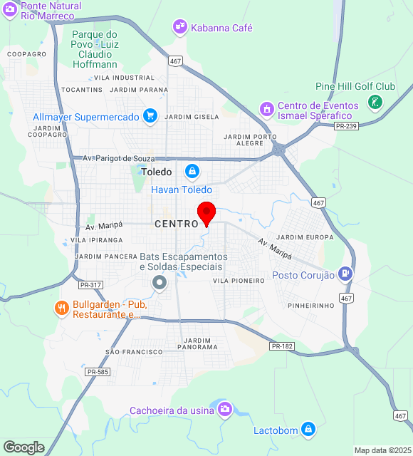 Mapa da localização