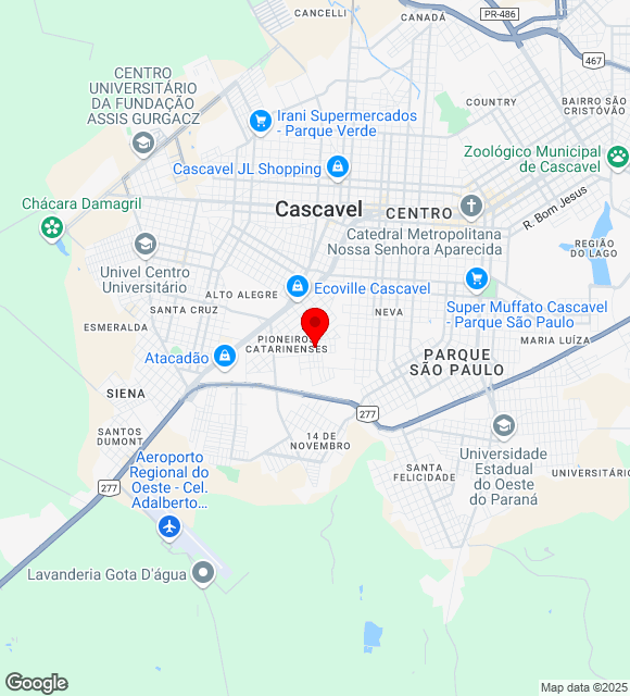 Mapa da localização