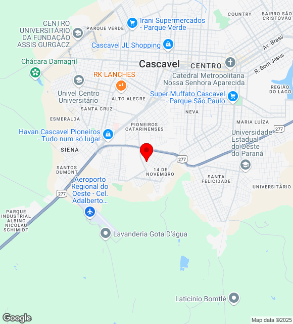 Mapa da localização