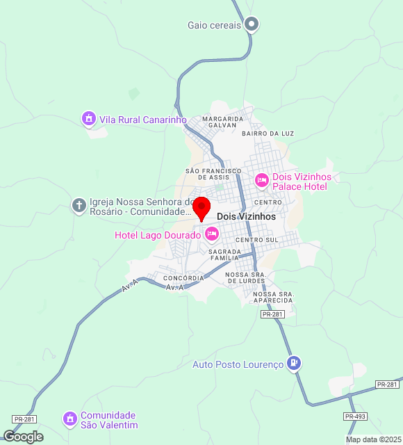 Mapa da localização