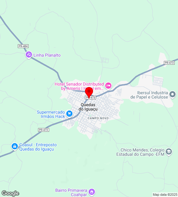 Mapa da localização
