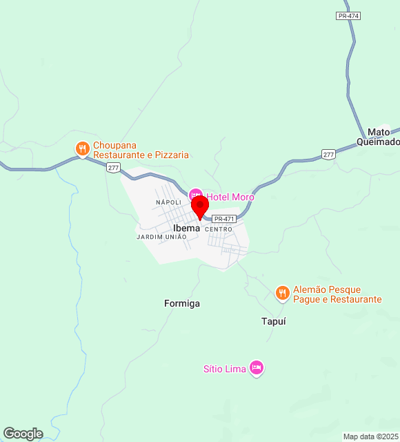 Mapa da localização