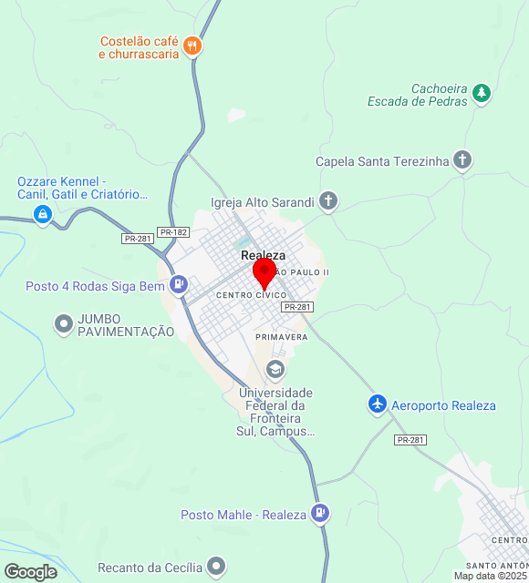 Mapa da localização