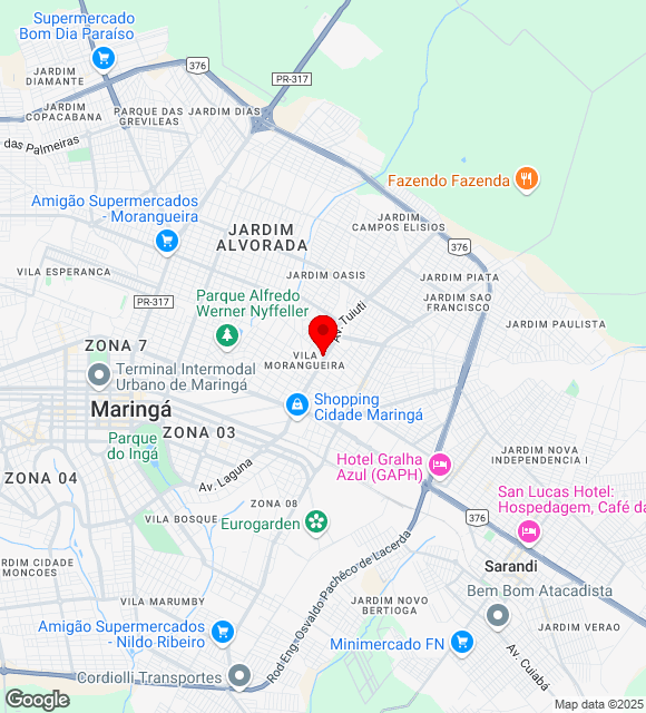Mapa da localização