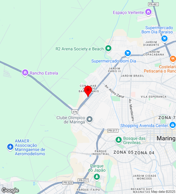 Mapa da localização