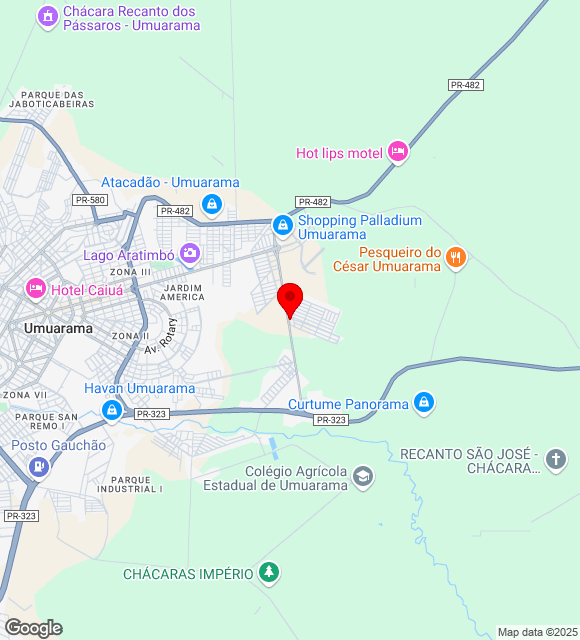 Mapa da localização