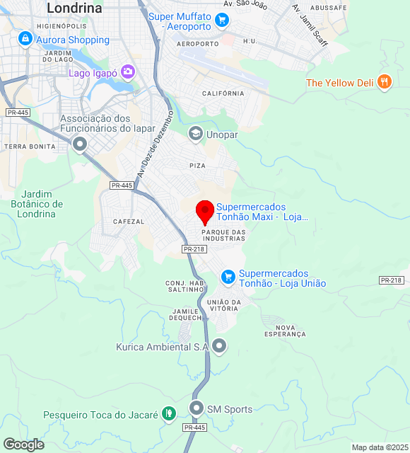Mapa da localização
