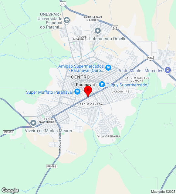 Mapa da localização