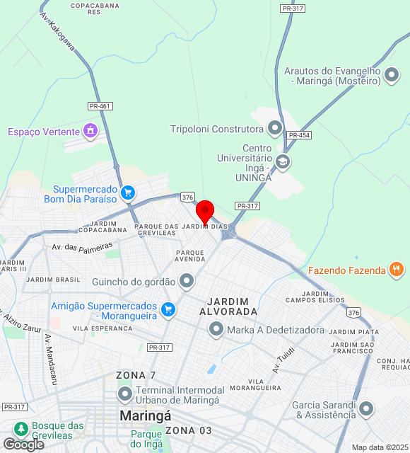Mapa da localização