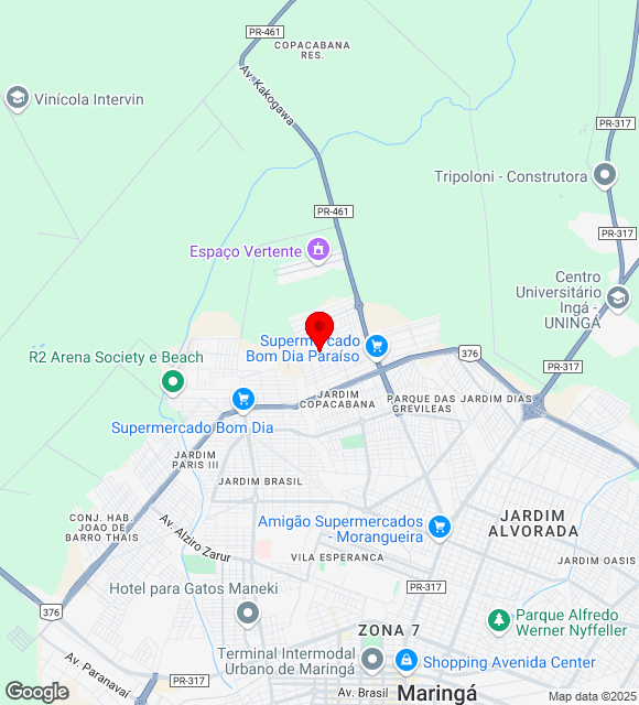 Mapa da localização