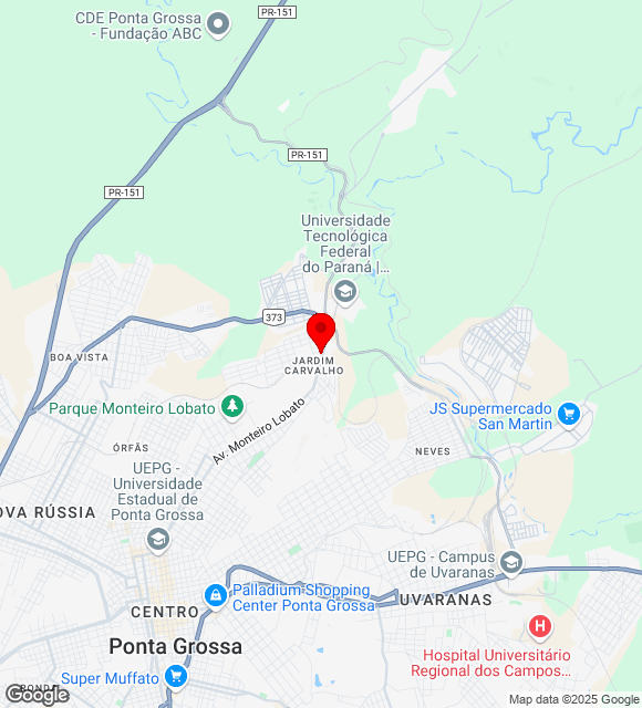 Mapa da localização