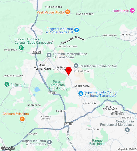 Mapa da localização