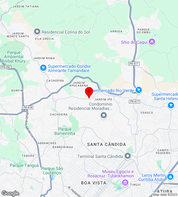 Mapa da localização