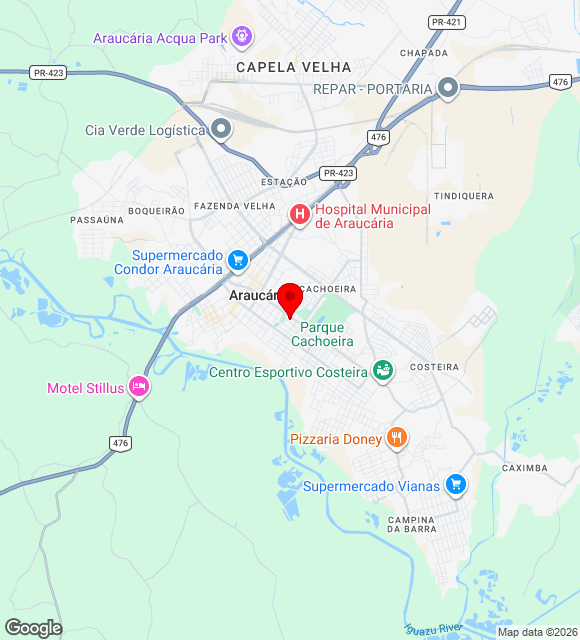 Mapa da localização