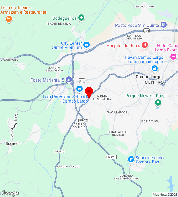 Mapa da localização