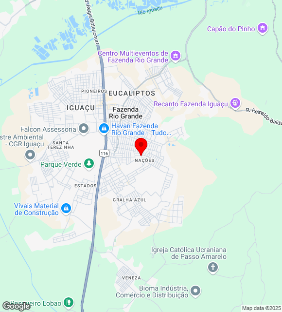 Mapa da localização