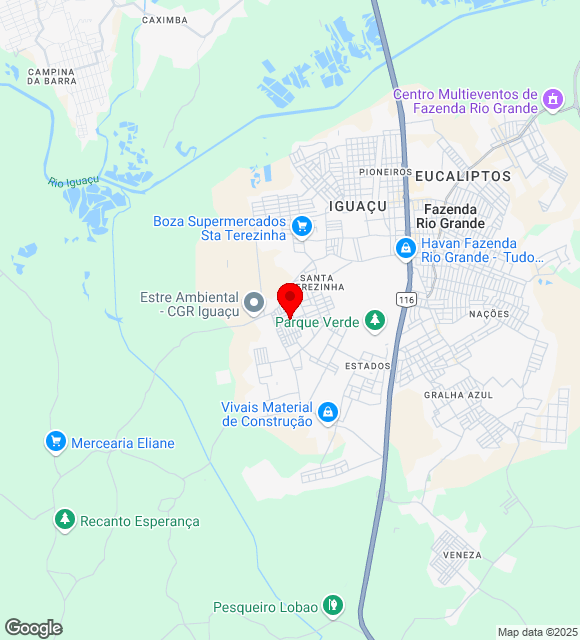 Mapa da localização