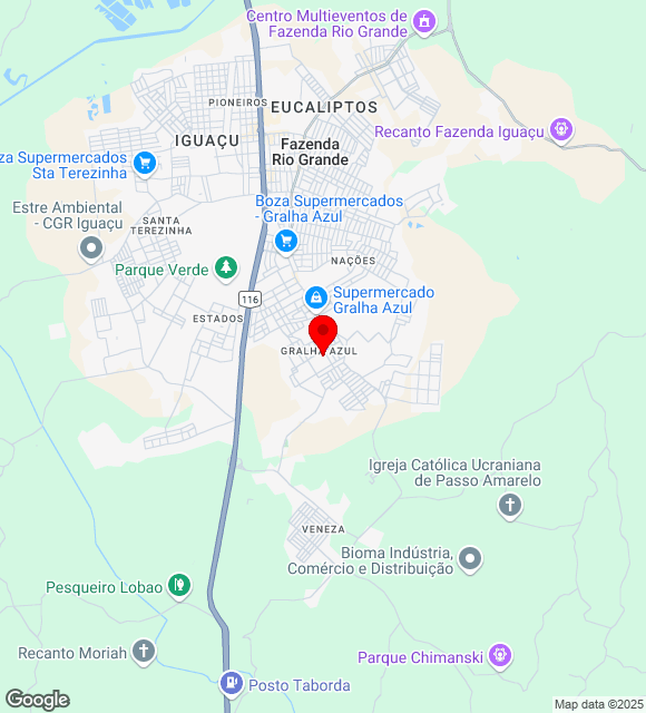 Mapa da localização