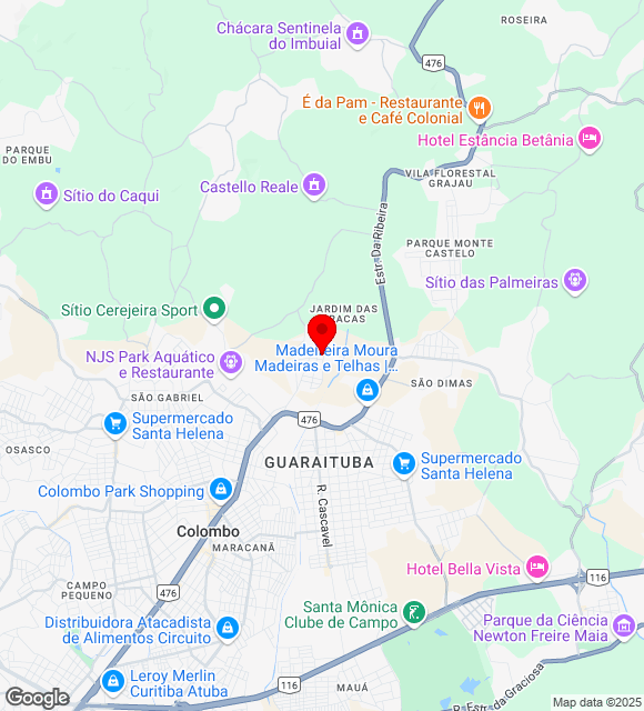 Mapa da localização