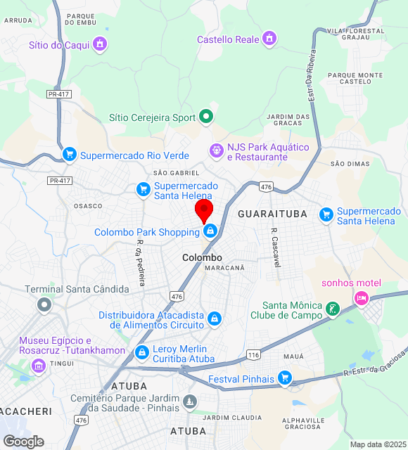 Mapa da localização