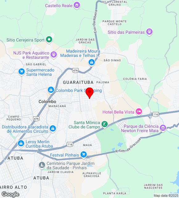 Mapa da localização