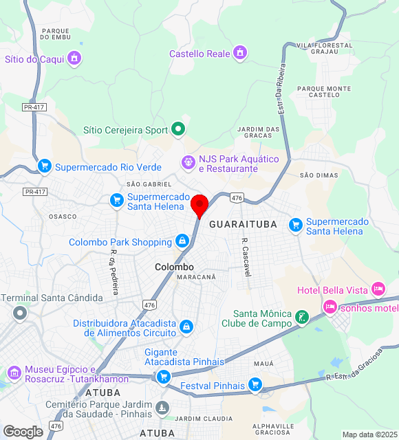 Mapa da localização