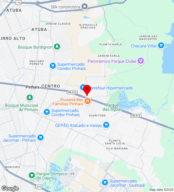 Mapa da localização