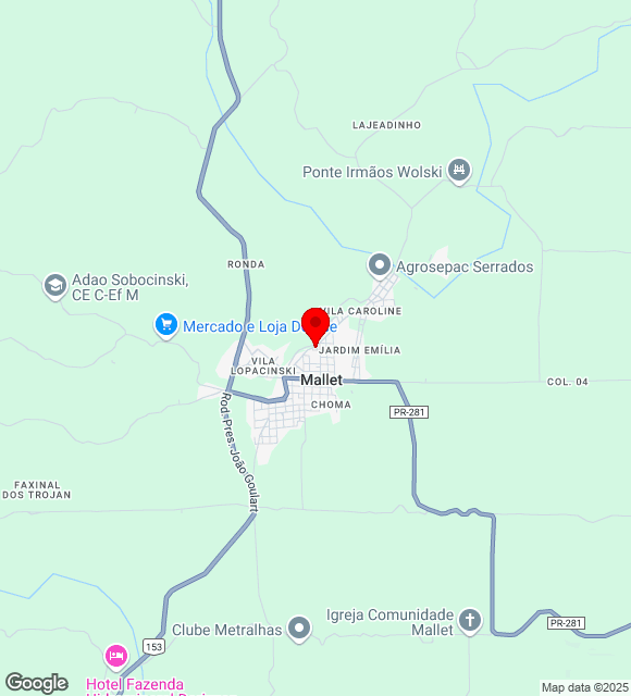 Mapa da localização