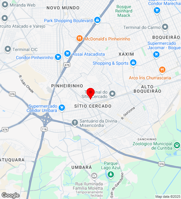 Mapa da localização