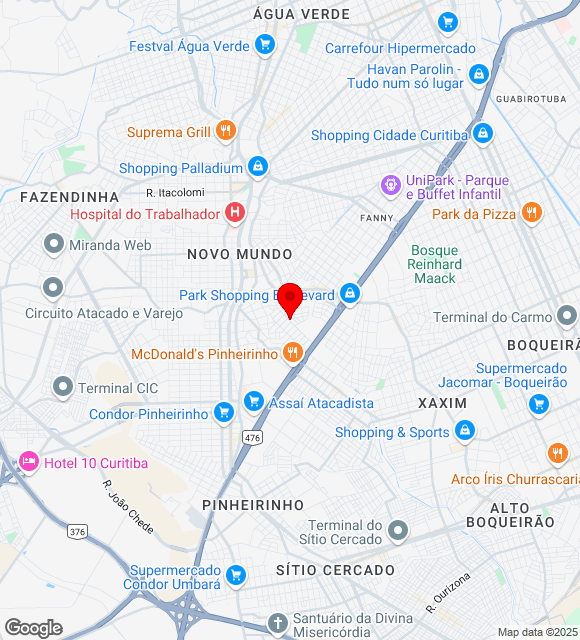 Mapa da localização