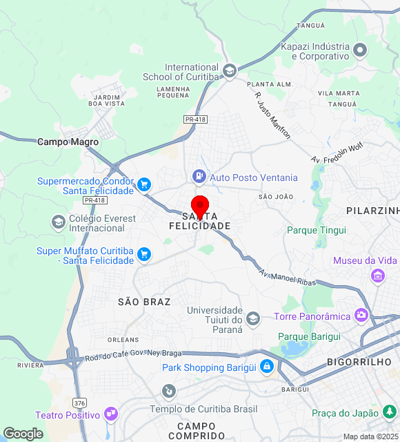 Mapa da localização