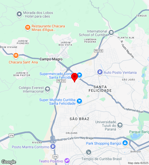 Mapa da localização