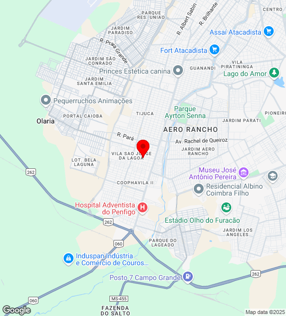 Mapa da localização