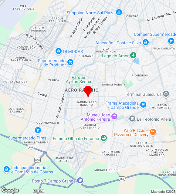 Mapa da localização