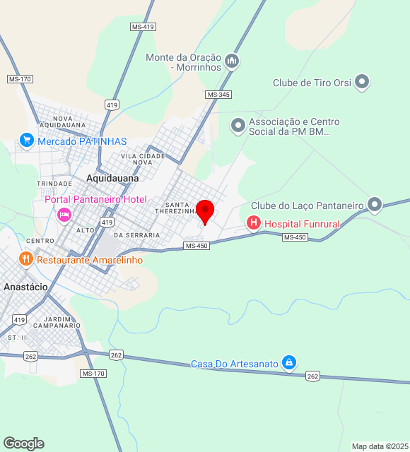 Mapa da localização
