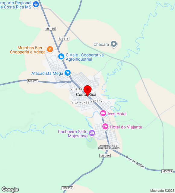 Mapa da localização