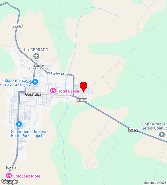 Mapa da localização