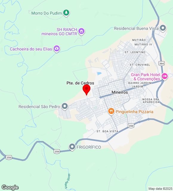 Mapa da localização