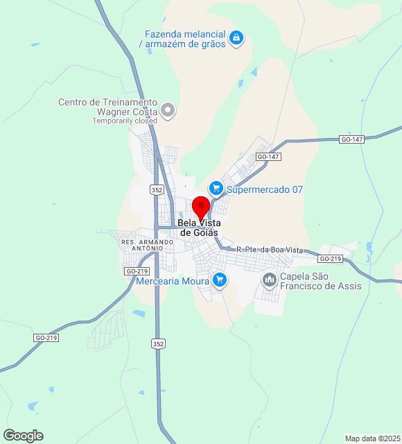 Mapa da localização